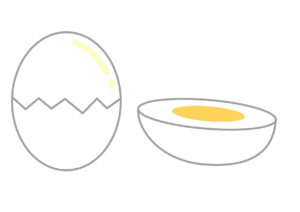 3：ゆで卵